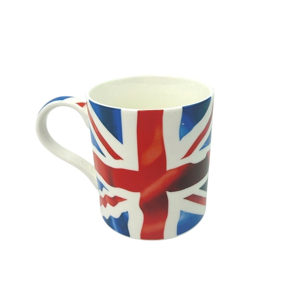 Kent Pottery Union Jack‎ British Flag Ceramic Coffee Mug Red White Blue